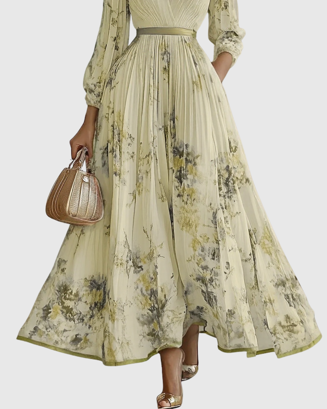 Zoë Ella™ | Rowella | Elegant Pleated Maxi Dress