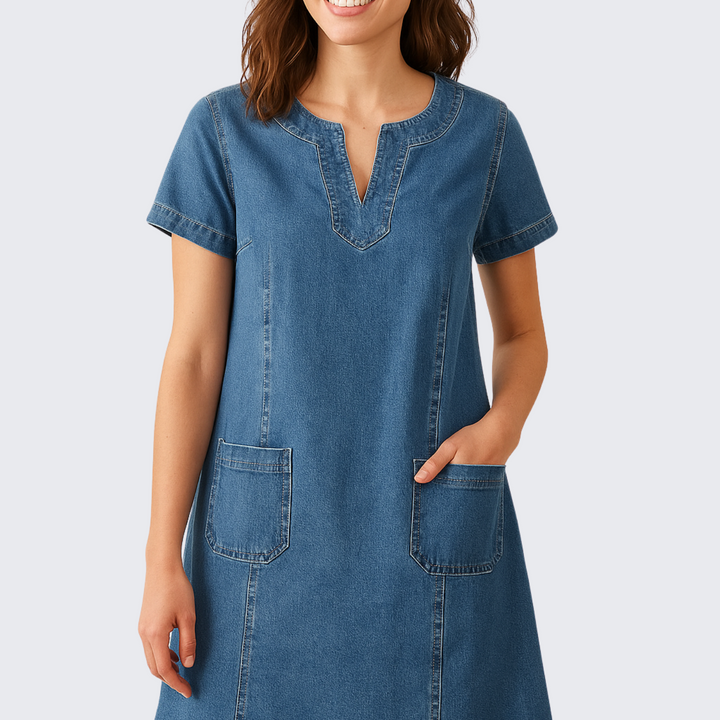 Zoë Ella™ | Soft Denim Dress