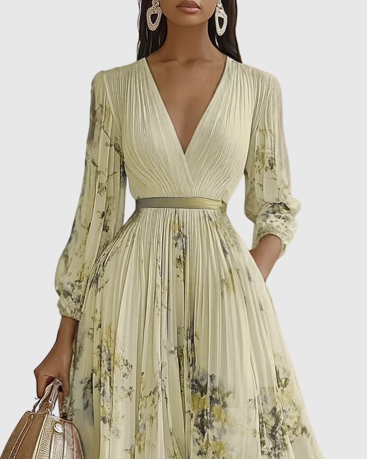 Zoë Ella™ | Rowella | Elegant Pleated Maxi Dress