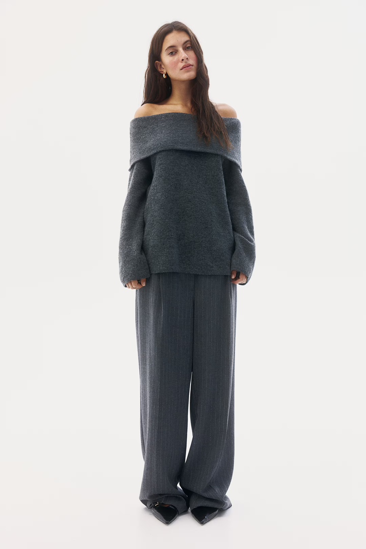 Zoë Ella™  | Joliana - Off-Shoulder Layered Knitted Top