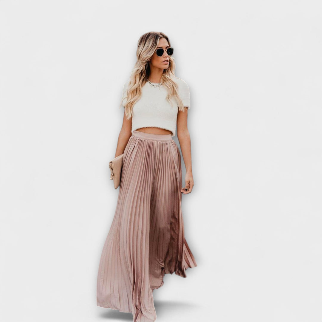 Zoë Ella™ | Pleated Maxi Skirt