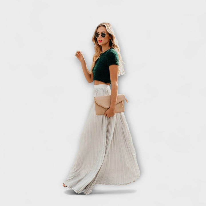Zoë Ella™ | Pleated Maxi Skirt
