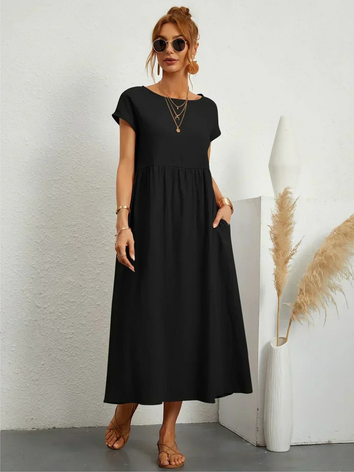 Zoë Ella™ | Elegant Round Neck Dress