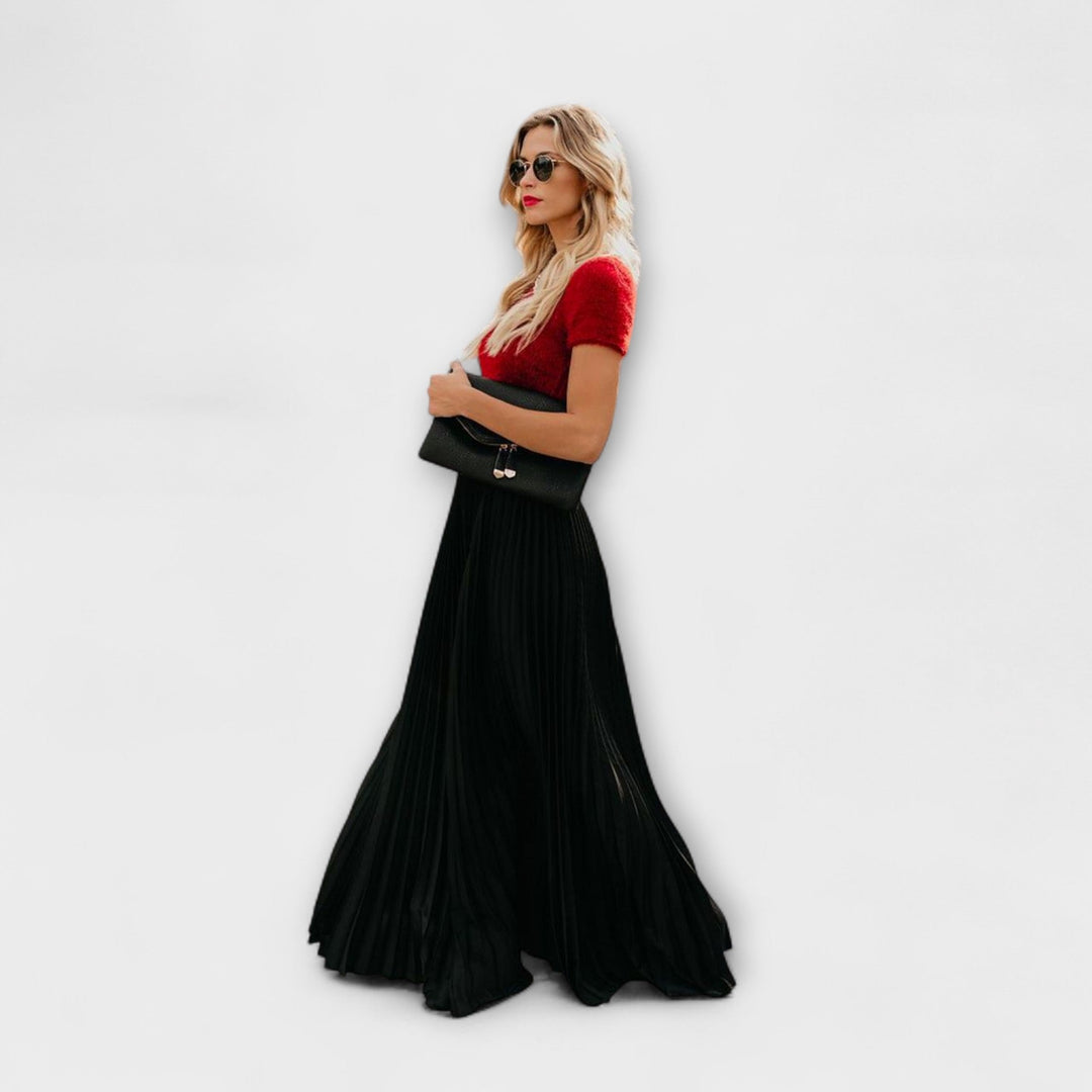 Zoë Ella™ | Pleated Maxi Skirt