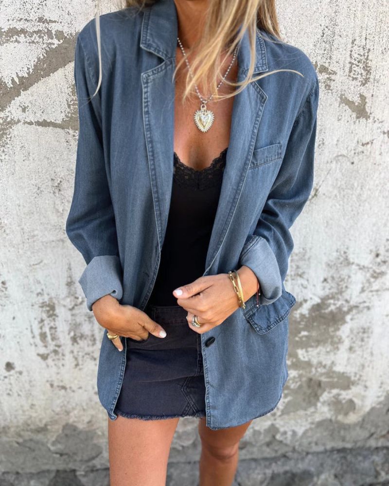 Zoë Ella™ | Amy | Casual Denim Blazer
