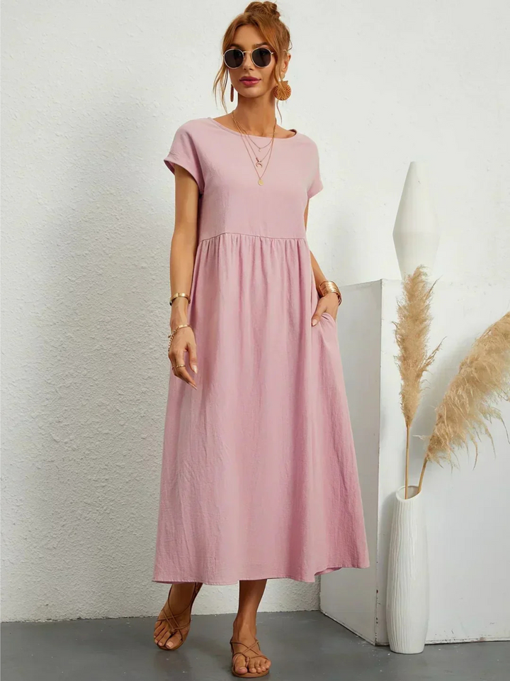 Zoë Ella™ | Elegant Round Neck Dress