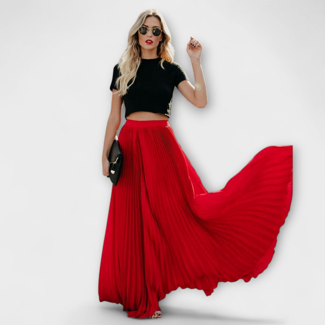Zoë Ella™ | Pleated Maxi Skirt