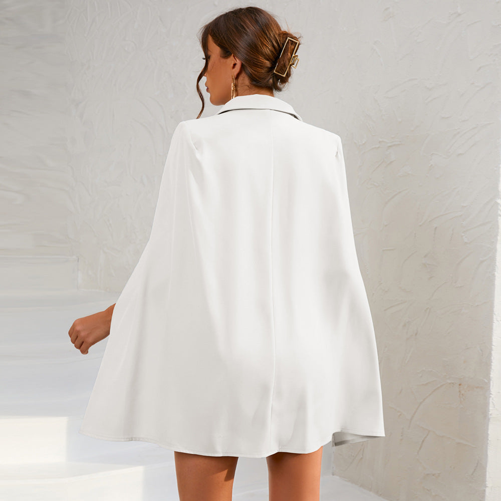 Zoë Ella™ | Luxe Cape Blazer With Mini Dress And Belt