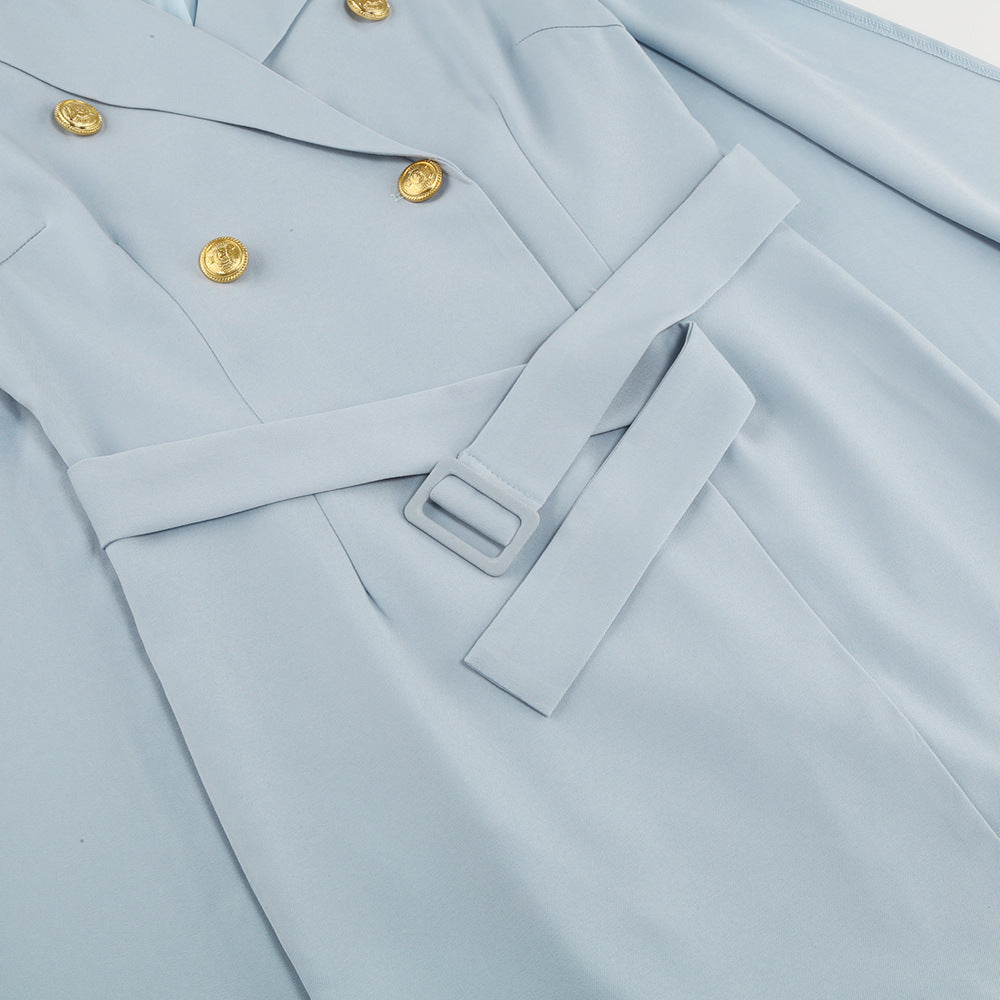 Zoë Ella™ | Luxe Cape Blazer With Mini Dress And Belt