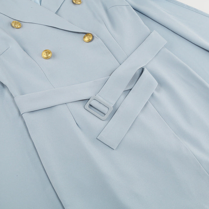 Zoë Ella™ | Luxe Cape Blazer With Mini Dress And Belt