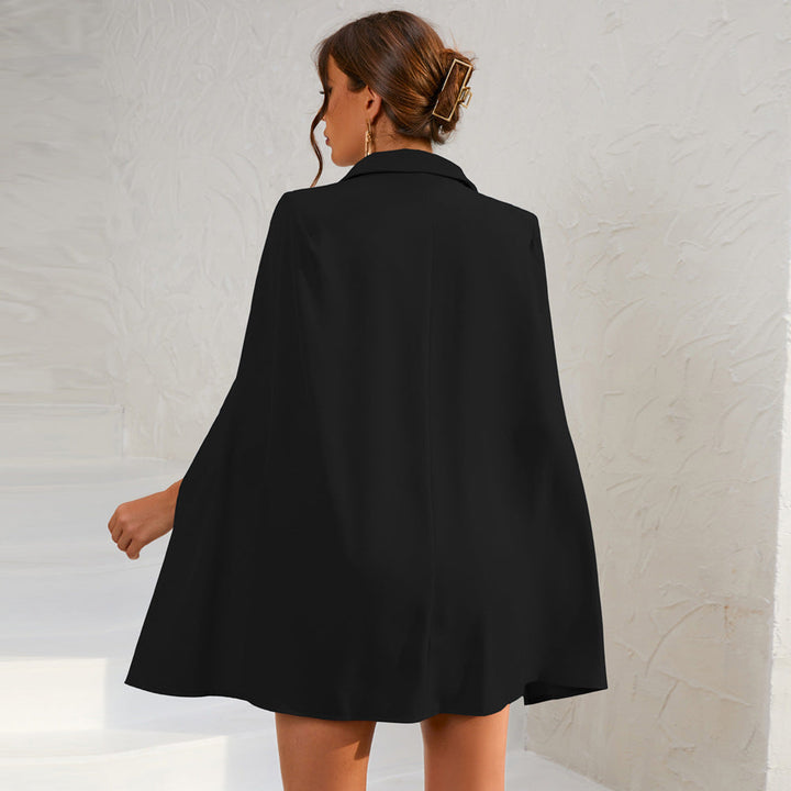 Zoë Ella™ | Luxe Cape Blazer With Mini Dress And Belt