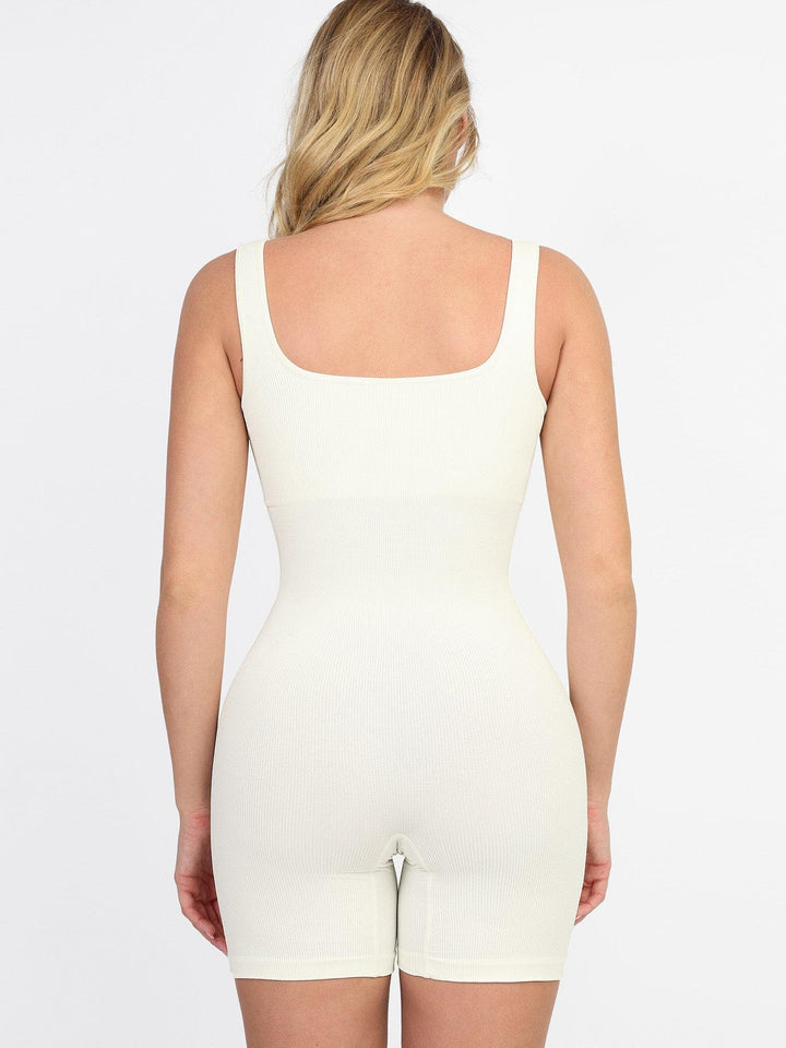 Zoë Ella™ | Shapewear Seamless Square Neck Smoothing Sport Romper