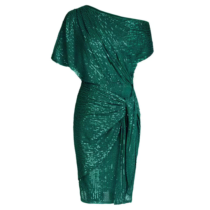 Zoë Ella™ | Aminta | Elegant Sequin Dress with Tummy Coverage