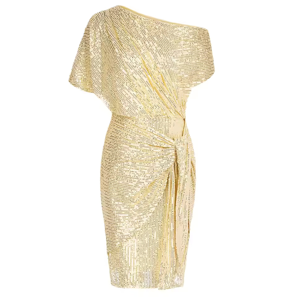 Zoë Ella™ | Aminta | Elegant Sequin Dress with Tummy Coverage