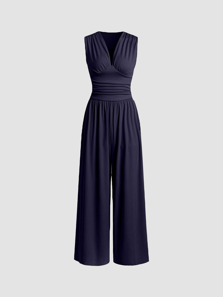 Zoë Ella™  | Skye | Sleeveless Wide-Leg Jumpsuit
