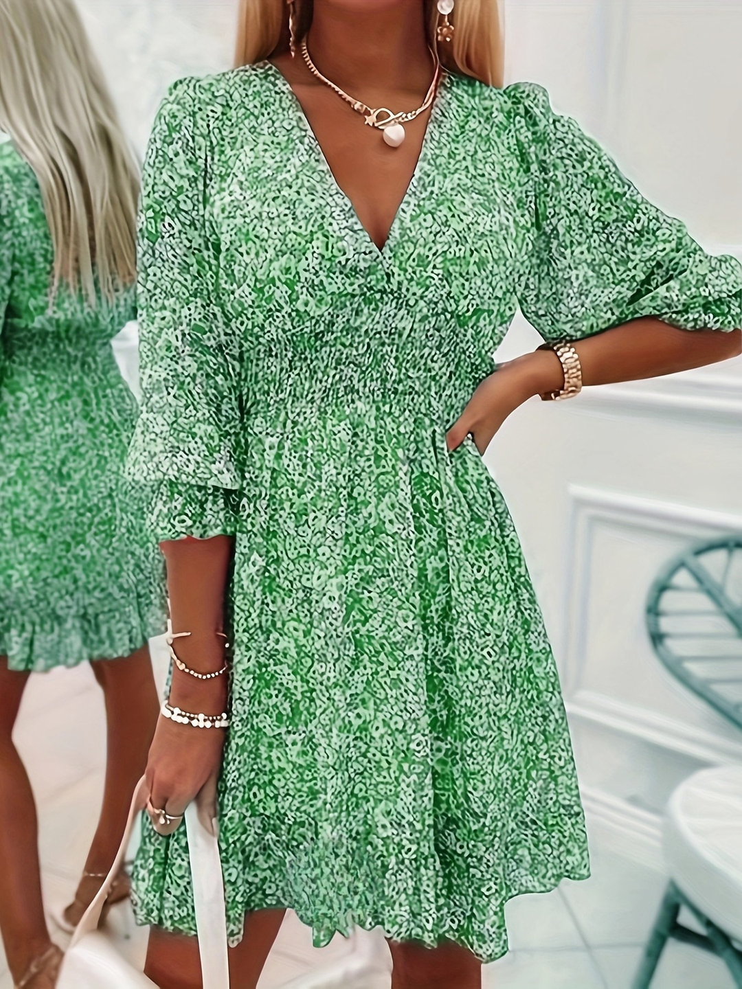 Zoë Ella™  | Evie | Floral Ruffle Mini Dress