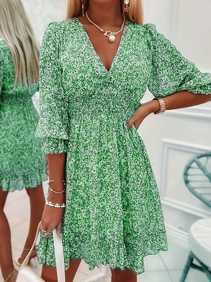 Zoë Ella™  | Evie | Floral Ruffle Mini Dress