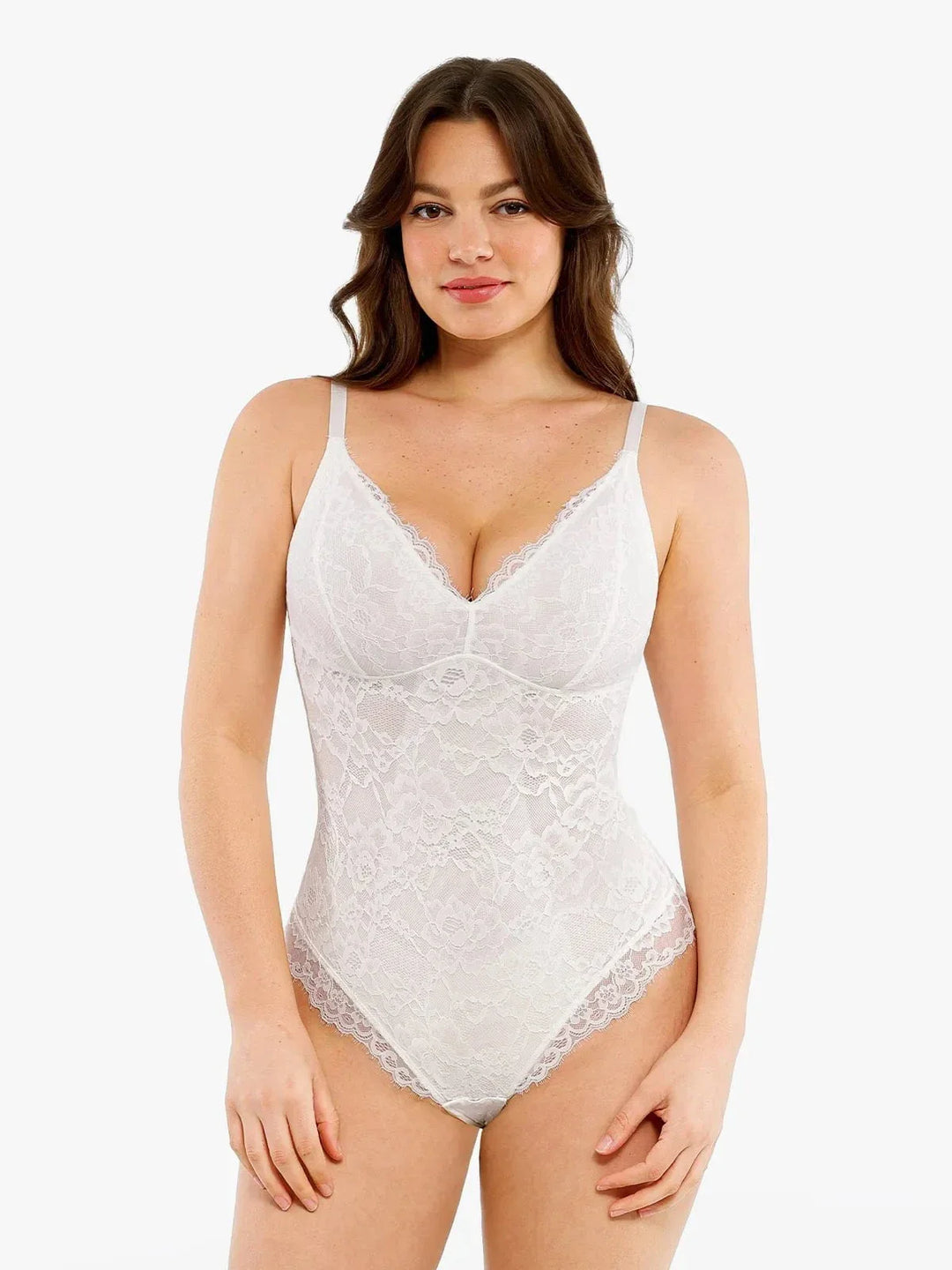 Zoë Ella™ | Shapewear Firm Control Smoothing Full Lace Thong Bodysuit