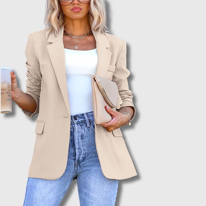Zoë Ella™ | Sylvie - Women's Elegance Beige Blazer Limited Edition