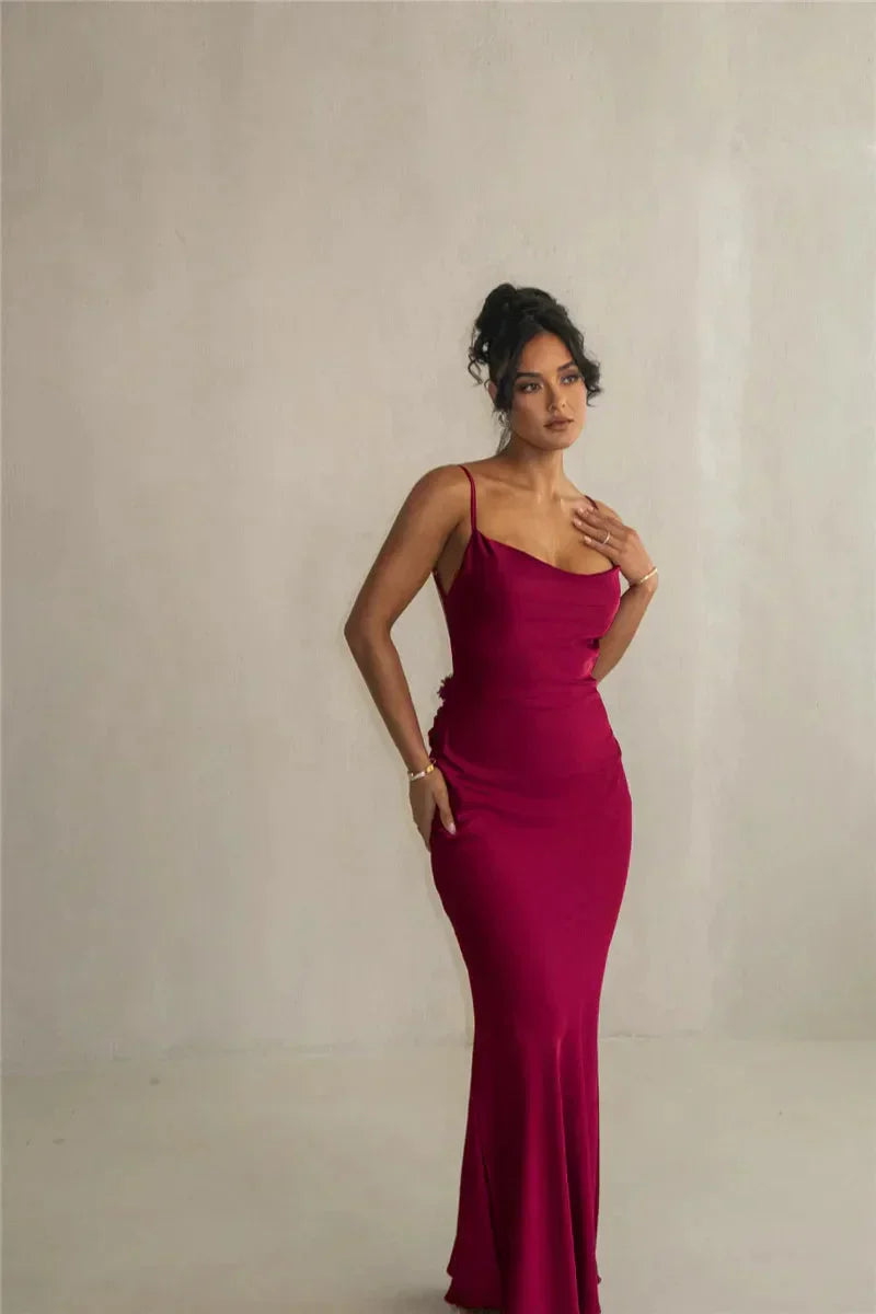 Zoë Ella™  | Laelia | Satin Maxi Dress