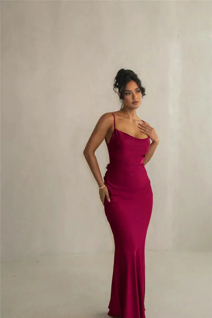 Zoë Ella™  | Laelia | Satin Maxi Dress