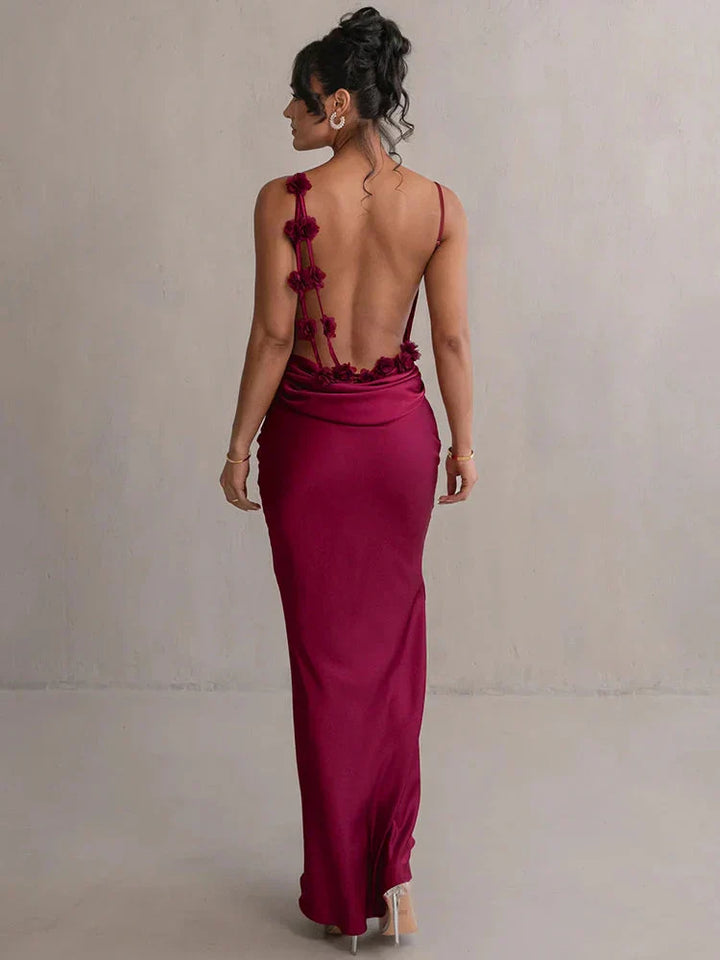 Zoë Ella™  | Laelia | Satin Maxi Dress