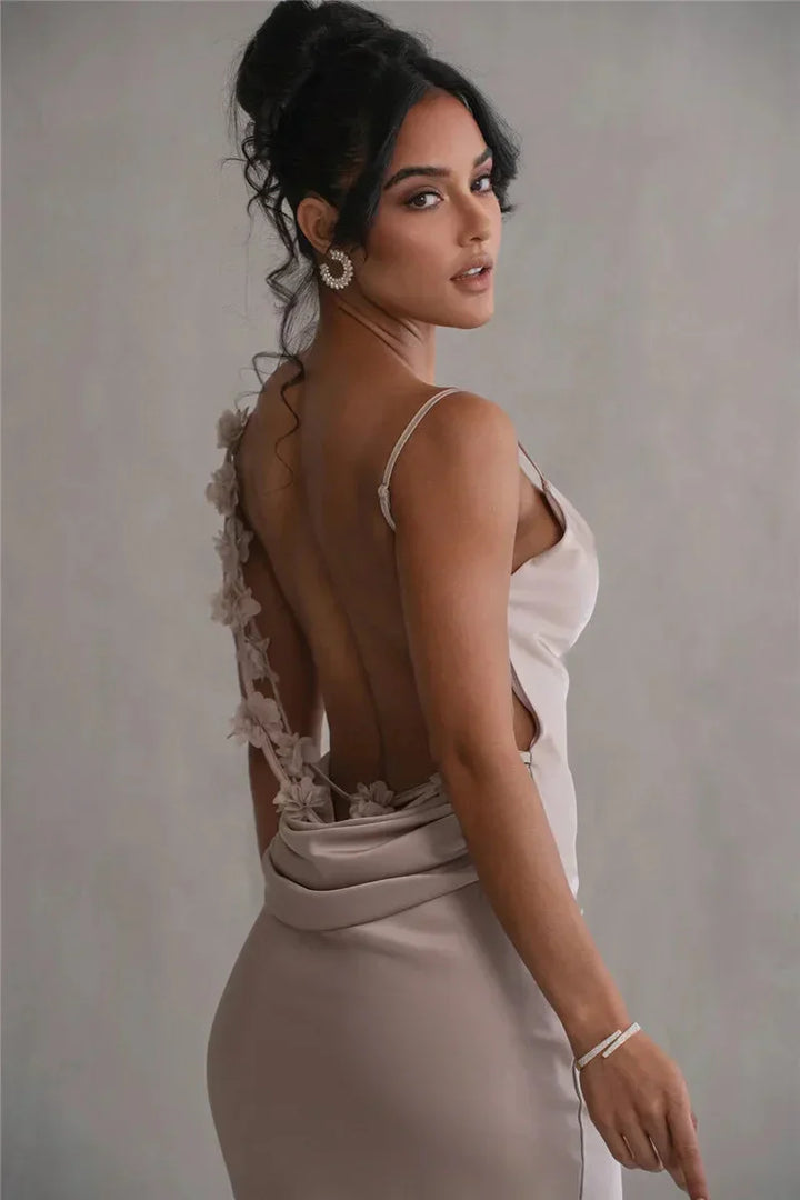 Zoë Ella™  | Laelia | Satin Maxi Dress