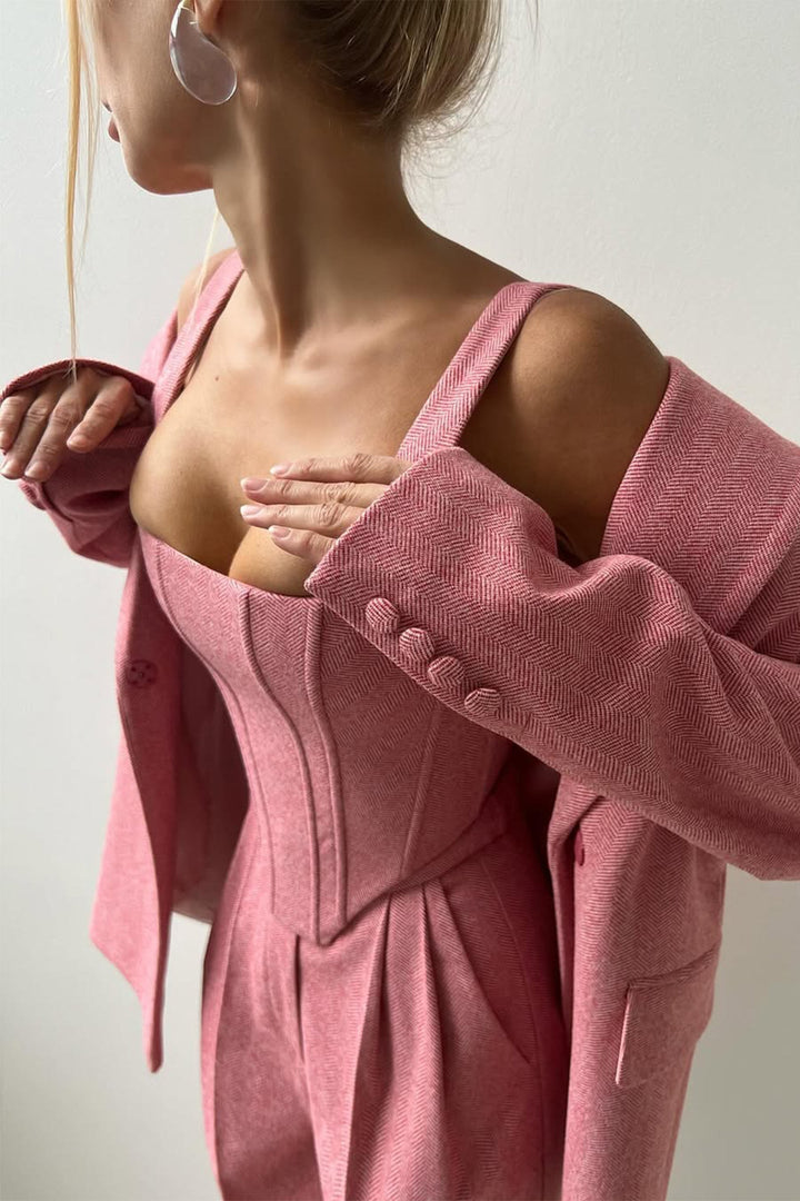 Zoë Ella™ | Dolce™ - Three-piece set with double-breasted blazer