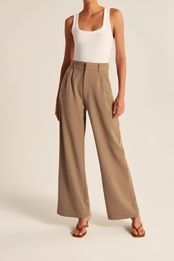 Zoë Ella™ | Wide Leg Tailored Pants