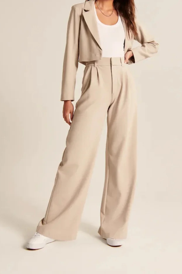 Zoë Ella™ | Wide Leg Tailored Pants