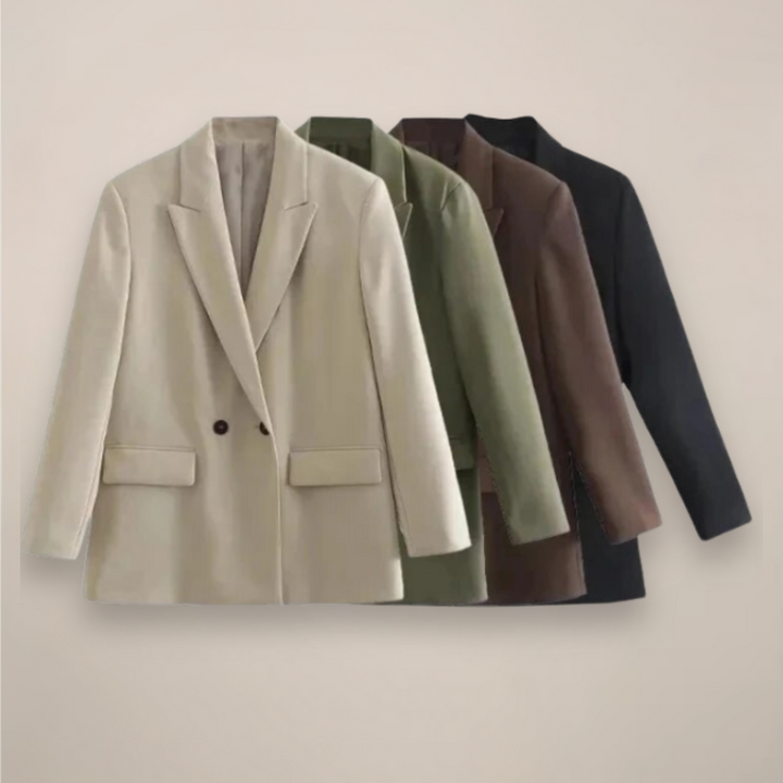 Zoë Ella™ | Elegant Oversized Double-Breasted Blazer Coat