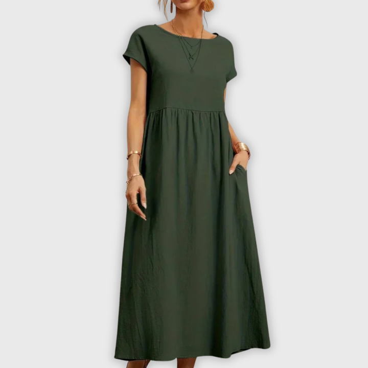 Zoë Ella™ | Elegant Round Neck Dress