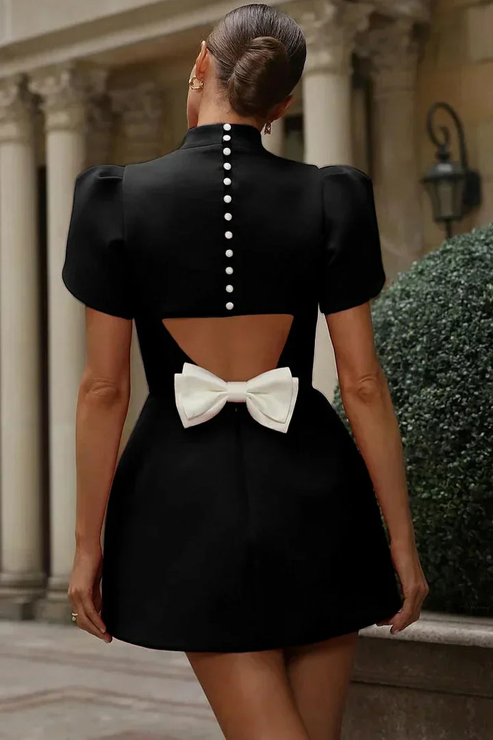 Zoë Ella™  | Fia | Elegant Petal Sleeves Mini Dress