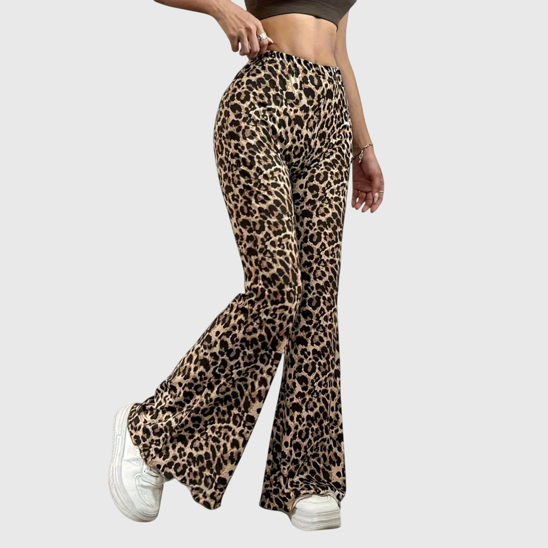 Zoë Ella™ | Leopard Bootcut Pants