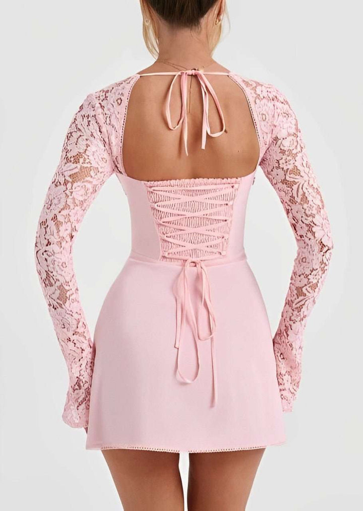 Zoë Ella™  | Olivia | Elegant Tie-Back Mini Dress