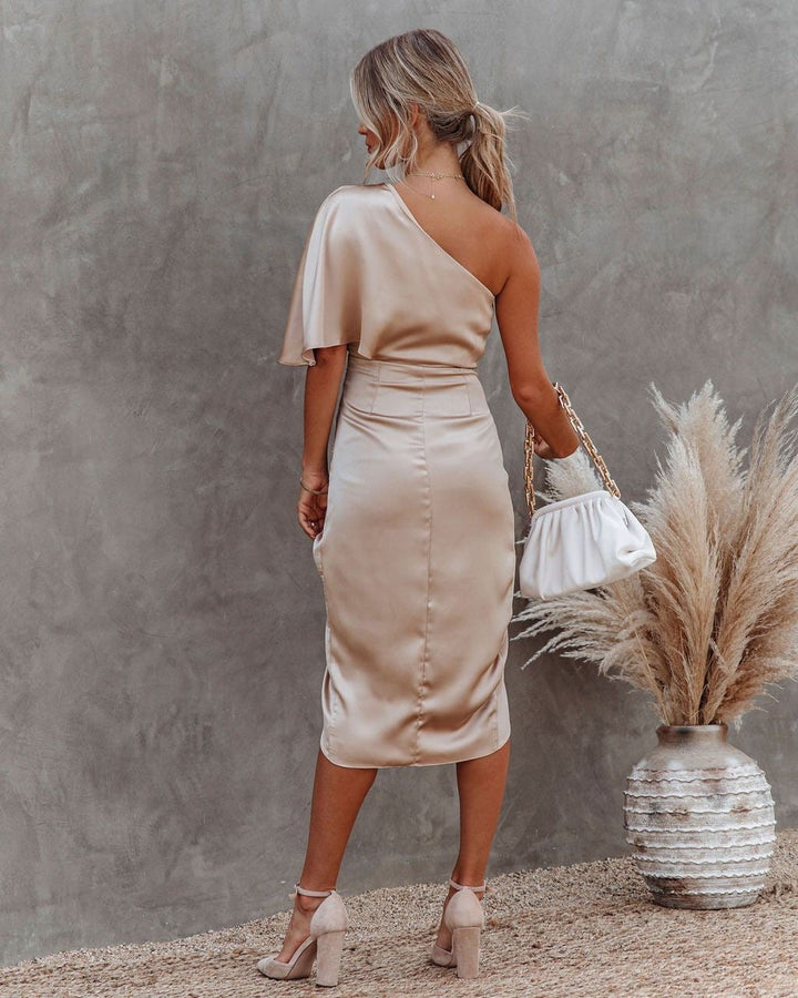 Zoë Ella™  | Kaelani | Chic Satin Dress