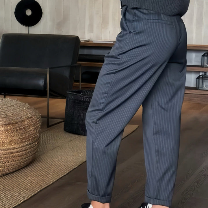 Zoë Ella™ | Tailored Comfort Pinstripe Pants