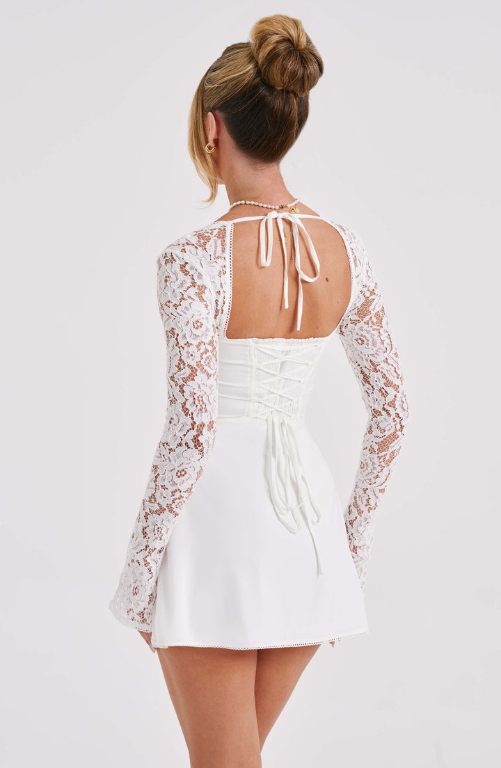 Zoë Ella™  | Olivia | Elegant Tie-Back Mini Dress