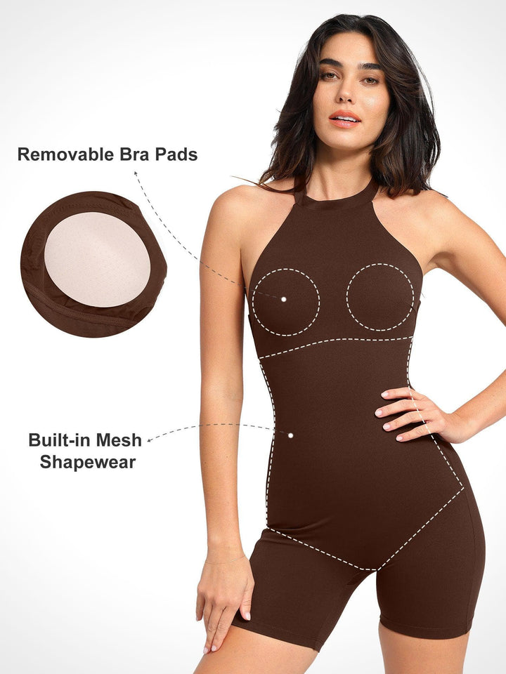Zoë Ella™ | Shapewear Sculpting Cutaway Halter Romper