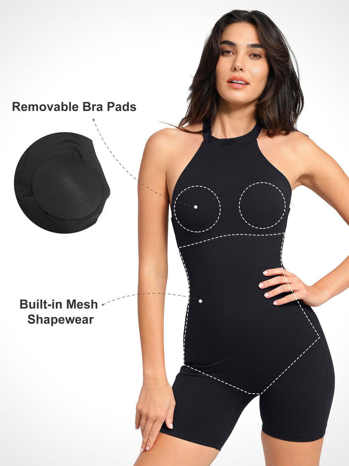 Zoë Ella™ | Shapewear Sculpting Cutaway Halter Romper