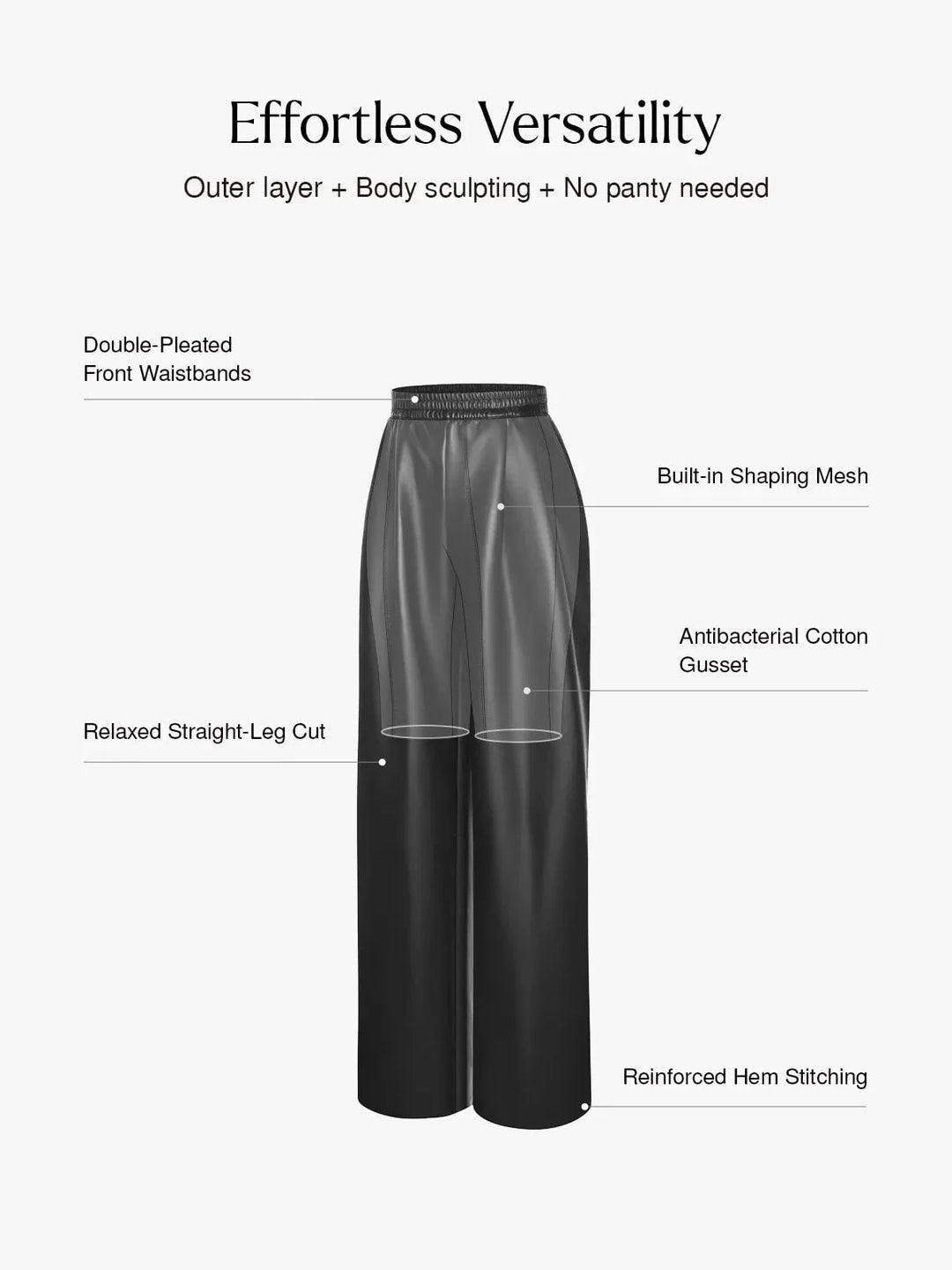 Zoë Ella™ | Faux Leather High Waisted Wide Leg Pants