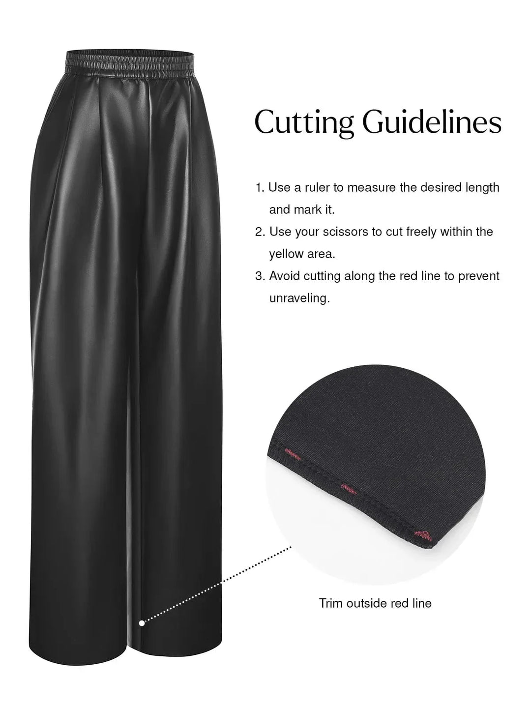 Zoë Ella™ | Faux Leather High Waisted Wide Leg Pants