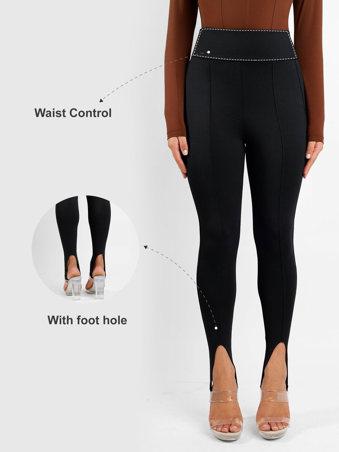 Zoë Ella™ | Shapewear In-Control High Rise Workout Stirrup Leggings