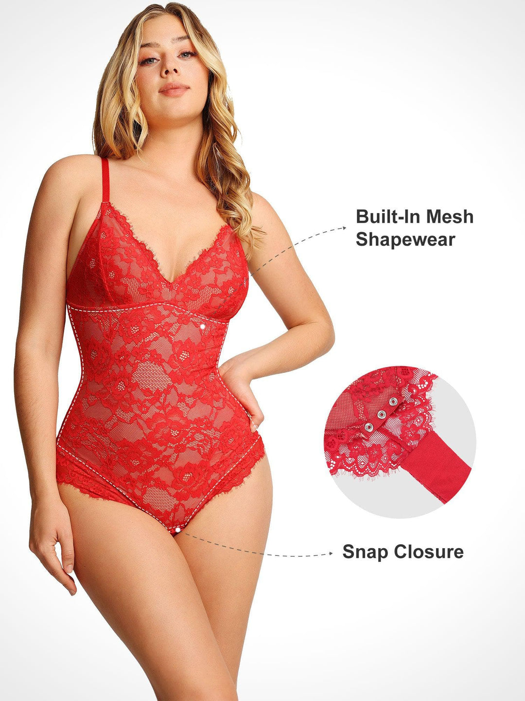 Zoë Ella™ | Shapewear Firm Control Smoothing Full Lace Thong Bodysuit