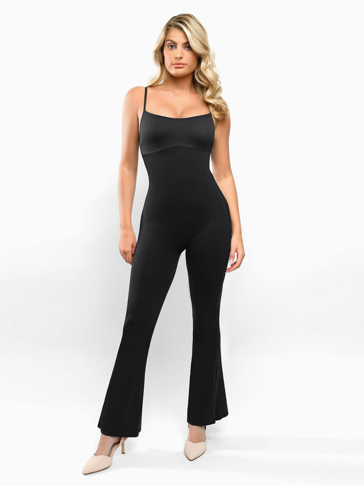 Zoë Ella™ | Shapewear Butt Lift Flare Leg Strappy Jumpsuit