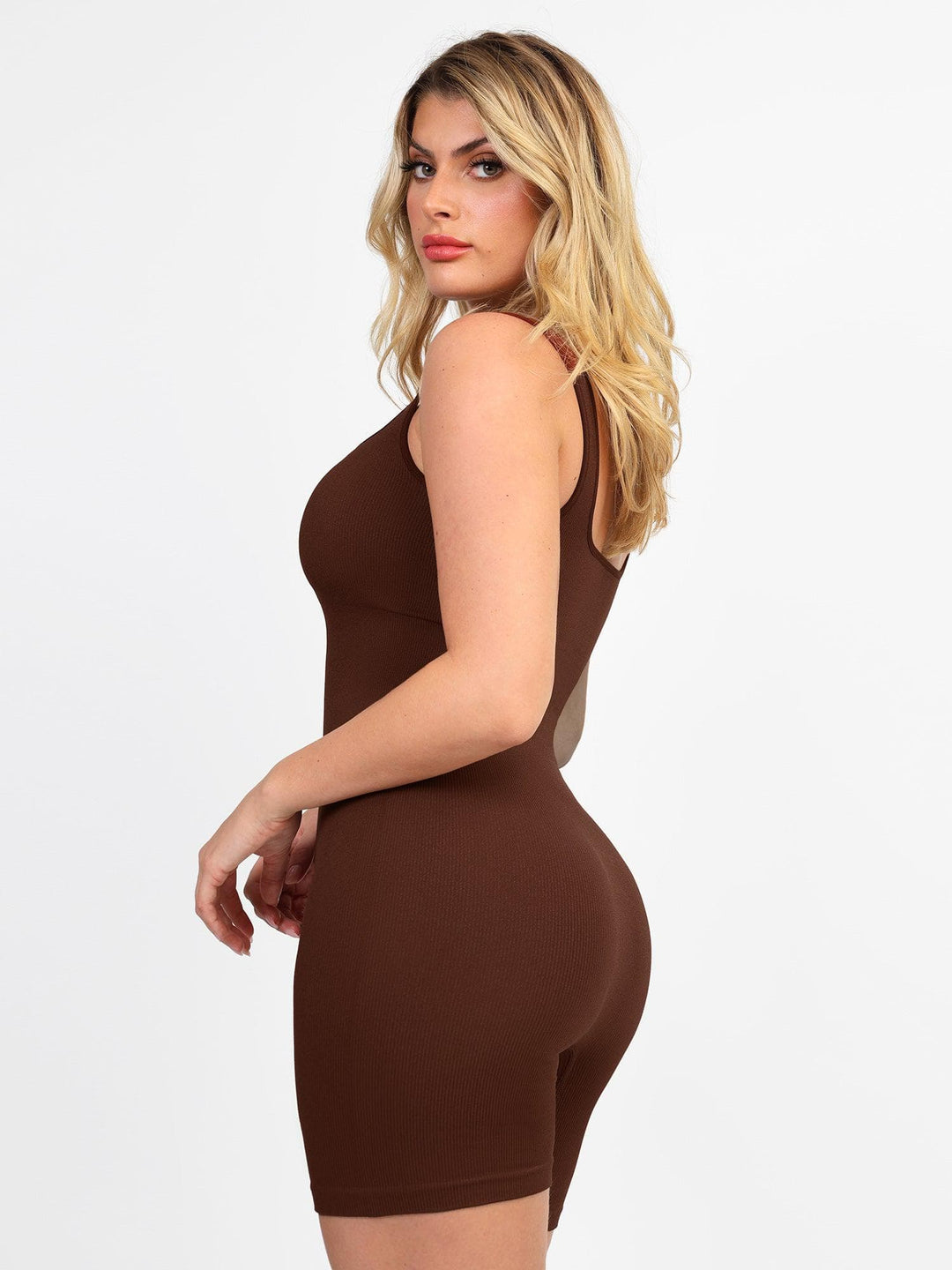 Zoë Ella™ | Shapewear Seamless Square Neck Smoothing Sport Romper