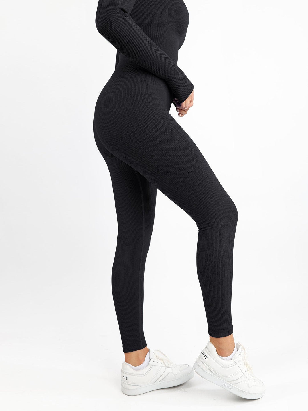 Zoë Ella™ | Shapewear Seamless Thumb Hole Long Sleeve Jumpsuit