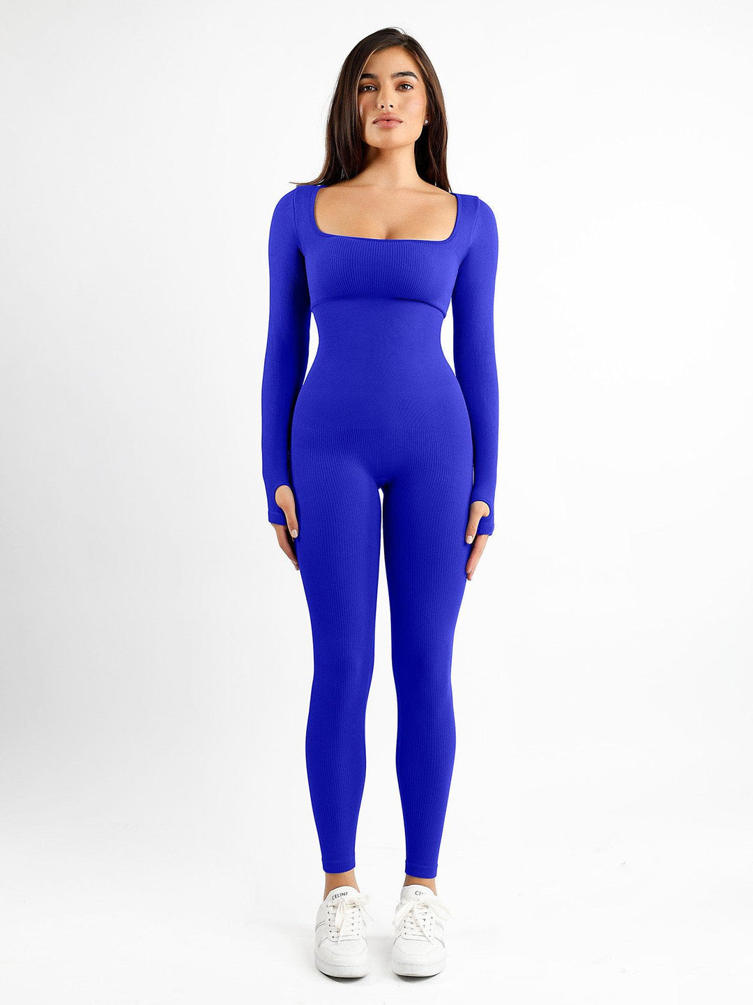 Zoë Ella™ | Shapewear Seamless Thumb Hole Long Sleeve Jumpsuit