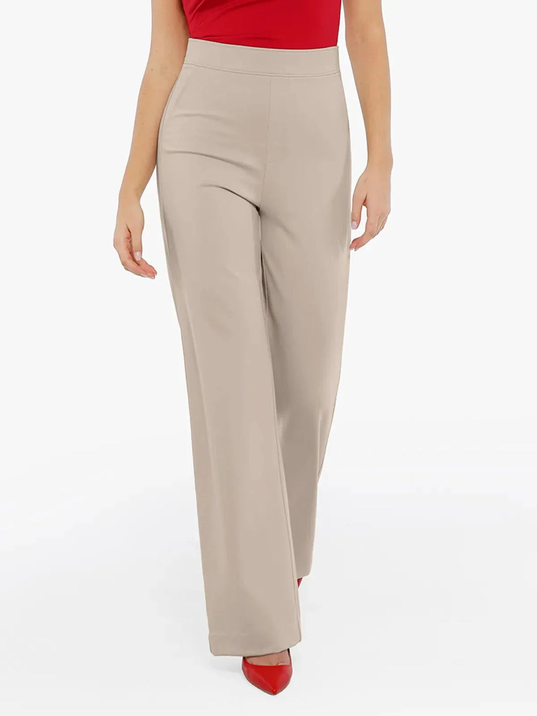 Zoë Ella™ | Shapewear Executive High Waisted Wide-Leg Ponte Pants