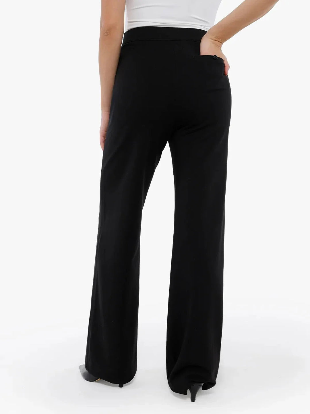 Zoë Ella™ | Shapewear Executive High Waisted Wide-Leg Ponte Pants